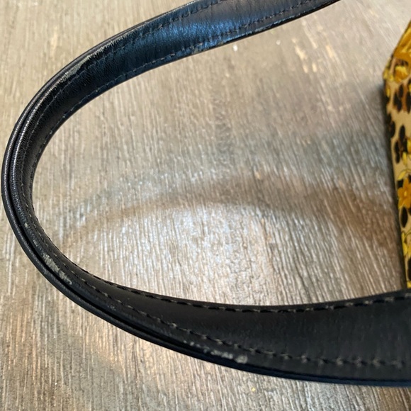 VERSACE Sunburst vanity bag Leopard Hand Bag PVC/Leather yellow/Black with COA - Picture 10 of 14